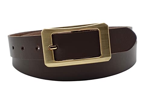 NK Belt GmbH Damen Ledergürtel, Anzug Jeans Gürtel, Made in Germany 3cm #G-13 (Dunkelbraun, 100cm Gesamtlänge 115cm) von NK Belt GmbH