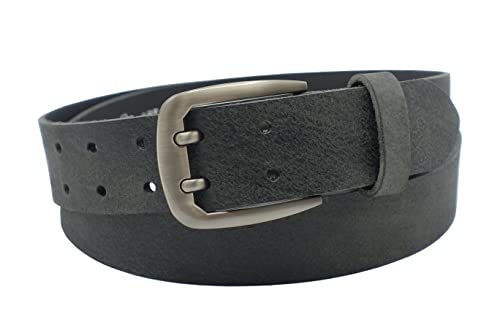 NK Belt GmbH Handgemachter Herren Ledergürtel aus Büffelleder mit Doppeldorn Schnalle, Made in Germany, Anzug Jeans Gürtel 38mm #DK-17 (Schwarz, 100cm Gesamtlänge 115cm) von NK Belt GmbH