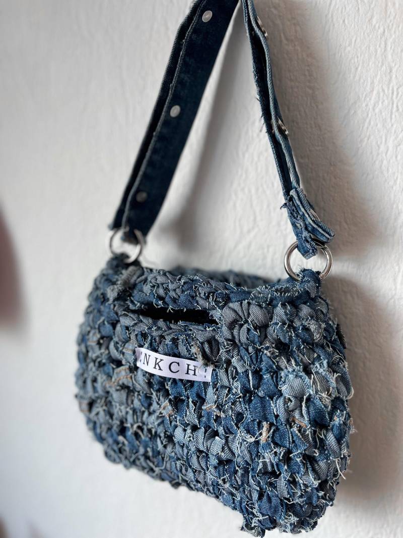 Gehäkelte Handtasche/Jeans Tasche Hantasche Aus Jeansstoff Gehäkelte Handtasche/Jeans Tasche Hantasche Aus Jeansstoff von NKCHshop