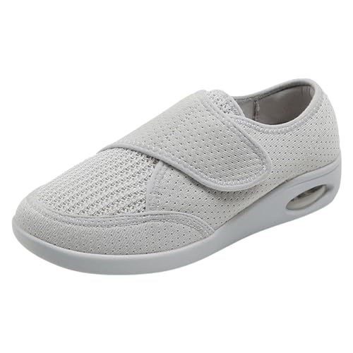 NKPUYT Orthopädische Schuhe Damen Sneaker Sportschuhe Slip on Turnschuhe Leicht Bequeme Walkingschuhe Mesh Atmungsaktiv Freizeitschuhe Casual Sneaker Plateau Wanderschuhe Memory Foam Schuhe von NKPUYT