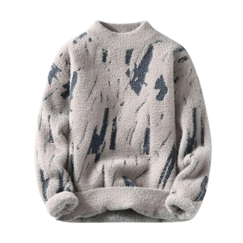 NKPUYT Strickpullover Herren Rundhals Sweatshirt Bedrucktes Pullover Regular Fit Arbeitspullover Warm Pulli Longsleeve Sweater Freizeit Strickpulli Elastisch Winterpullover Basic Männer Pullover NKPUYT Strickpullover Herren Rundhals Sweatshirt Bedrucktes Pullover Regular Fit Arbeitspullover Warm Pulli Longsleeve Sweater Freizeit Strickpulli Elastisch Winterpullover Basic Männer Pullover von NKPUYT
