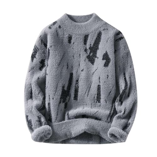 NKPUYT Strickpullover Herren Rundhals Sweatshirt Bedrucktes Pullover Regular Fit Arbeitspullover Warm Pulli Longsleeve Sweater Freizeit Strickpulli Elastisch Winterpullover Basic Männer Pullover NKPUYT Strickpullover Herren Rundhals Sweatshirt Bedrucktes Pullover Regular Fit Arbeitspullover Warm Pulli Longsleeve Sweater Freizeit Strickpulli Elastisch Winterpullover Basic Männer Pullover von NKPUYT