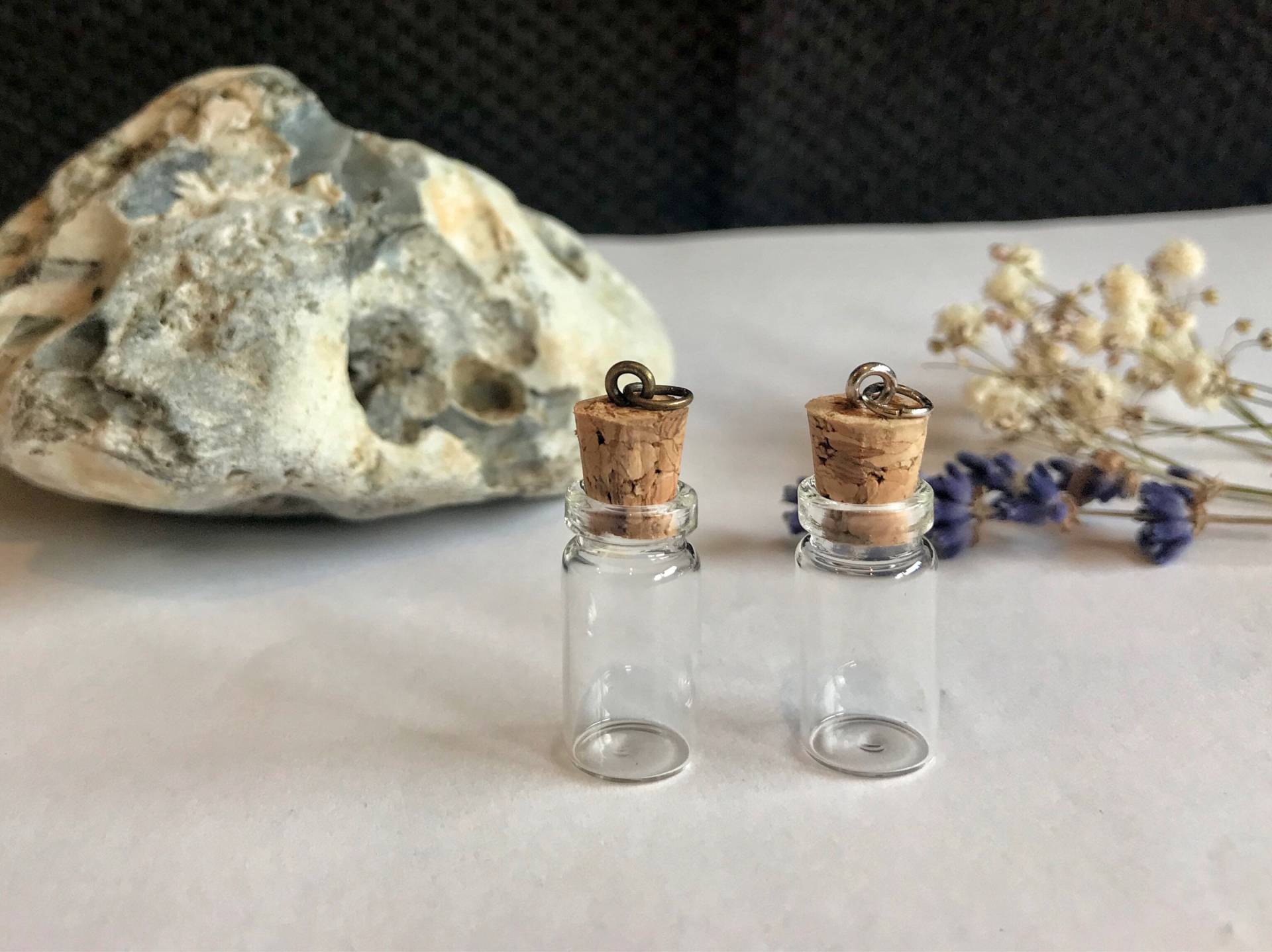 Kettenanhänger Glasfläschchen Zum Selber Befüllen Anhänger Diy von NKcraftsAndJewelry