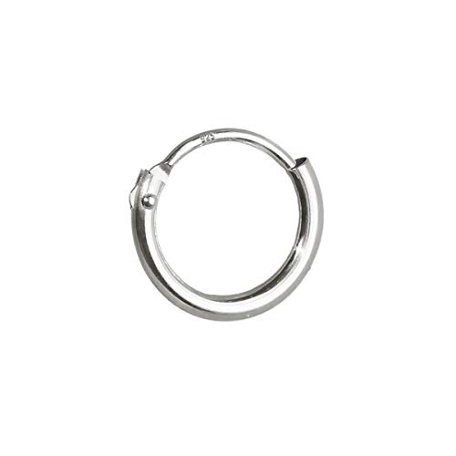 NKlaus 10mm EINZEL 925 Sterling Silber Creole Ohrring Ohrschmuck Ohrhänger 5159 von NKlaus