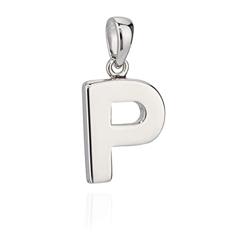 NKlaus 12x10mm Kettenanhänger Buchstabe P Silber 925 anlaufgeschützt glanz Alphabet 10047 von NKlaus
