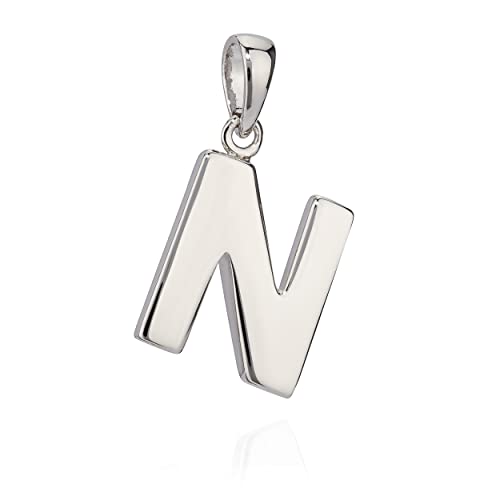 NKlaus 12x11mm Kettenanhänger Buchstabe N Silber 925 anlaufgeschützt glanz Alphabet 10045 von NKlaus