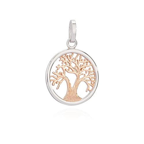 NKlaus 15mm Kettenanhänger Baum des Lebens klein 925 Silber Motiv Vergoldet Lebensbaum 9846 von NKlaus