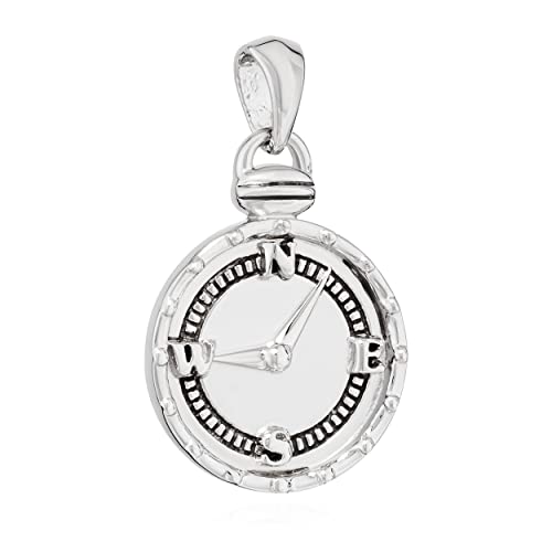 NKlaus 15mm Kettenanhänger Kompass 925 Silber Schmuckanhänger für Halskette 14133 von NKlaus