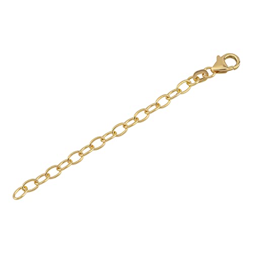 NKlaus 1x 4cm Verlängerungskette 585 Gelb Gold 14 Karat Ankerkette mit Karabiner Verschluss 12968 von NKlaus