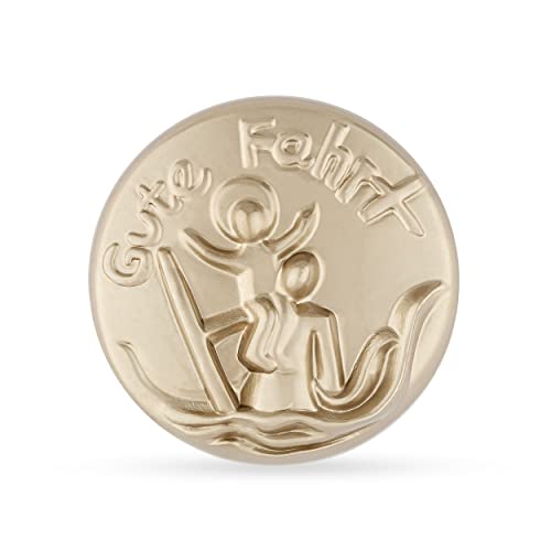 NKlaus 3,5cm Autoplaketten Christophorus 3D Schutzpatron Gute Fahrt selbstklebend 14450 von NKlaus