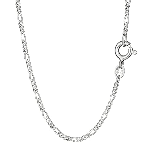 NKlaus 40cm Panzerkette 925 Silber elegante Halskette Breite: 1,6mm Collier 1,82g federleicht 6830 von NKlaus