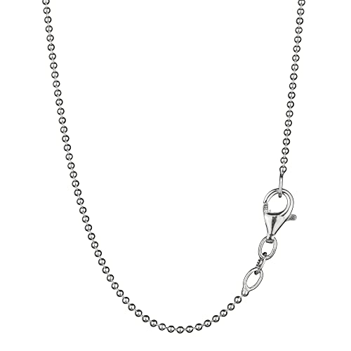 NKlaus 40cm Kugelkette 925 Silber elegante Halskette filigrante Breite 1,2mm Collier 2,1g schwer 8426 von NKlaus