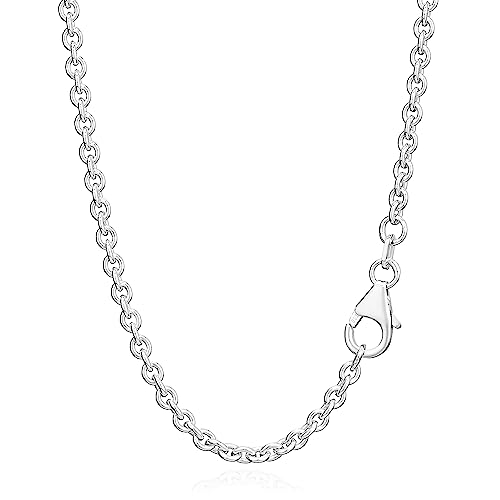 NKlaus 42cm Ankerkette 925 Silber elegante Halskette Breite: 2,8mm Collier 7,2g schwer 3523 von NKlaus