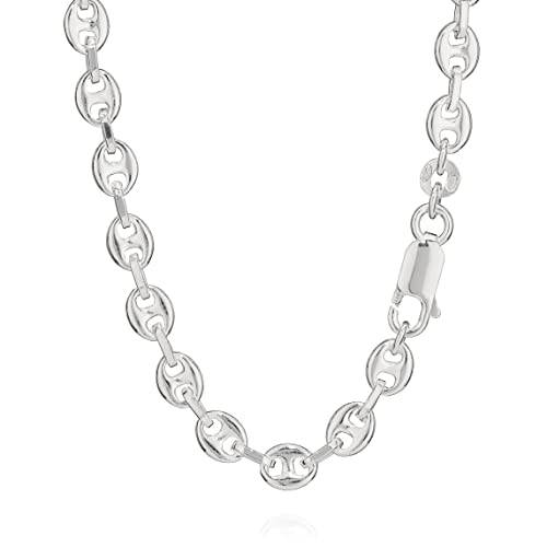 NKlaus 45cm Kaffeebohnenkette 925 Silber elegante Halskette Breite: 5,0mm Collier 16,5g schwer 5259 von NKlaus