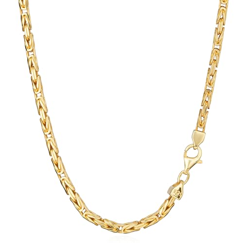 NKlaus 45cm Königskette 925 Silber Gelbgold Vergoldet elegante Halskette Breite: 3,1mm Collier 24,36g schwer 15110 NKlaus 45cm Königskette 925 Silber Gelbgold Vergoldet elegante Halskette Breite: 3,1mm Collier 24,36g schwer 15110 von NKlaus
