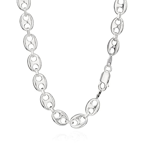 NKlaus 50cm Kaffeebohnenkette 925 Silber elegante Halskette besondere Breite: 9,0mm Collier 32g schwer 5263 von NKlaus