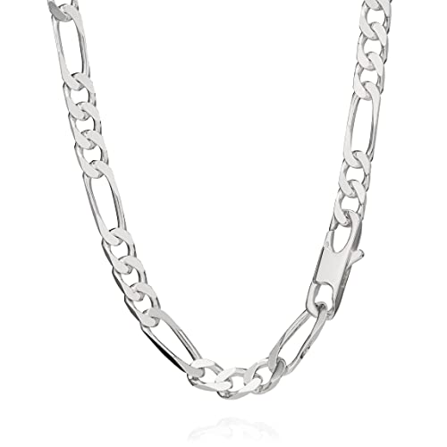 NKlaus 50cm Figarokette 925 Silber elegante Halskette Breite: 6,1mm Collier 30g schwer 5249 von NKlaus