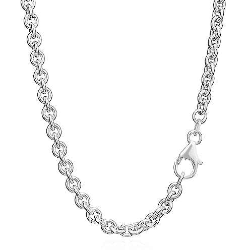NKlaus 50cm Ankerkette 925 Silber elegante Halskette Breite: 4,0mm Collier 18,6g schwer 3535 von NKlaus