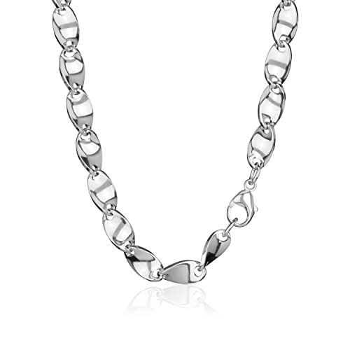 NKlaus 50cm Sessionkette 925 Silber elegante Halskette besondere Breite: 8,2mm Collier 52g schwer 8709 von NKlaus