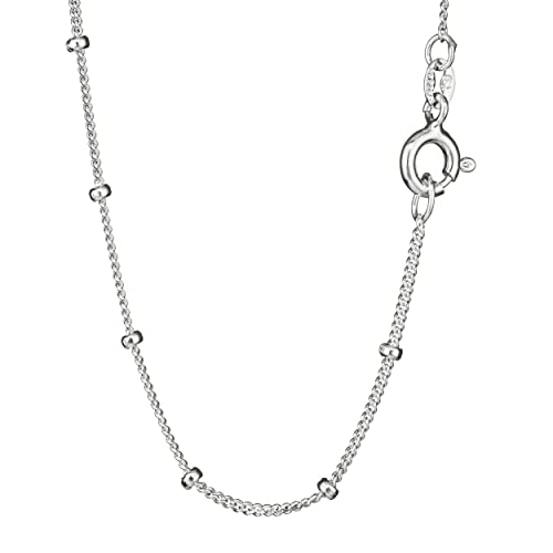 NKlaus 50cm Panzerkette 925 Silber elegante Halskette filigrante Breite 1,1mm Collier 2,44g schwer 6758 von NKlaus