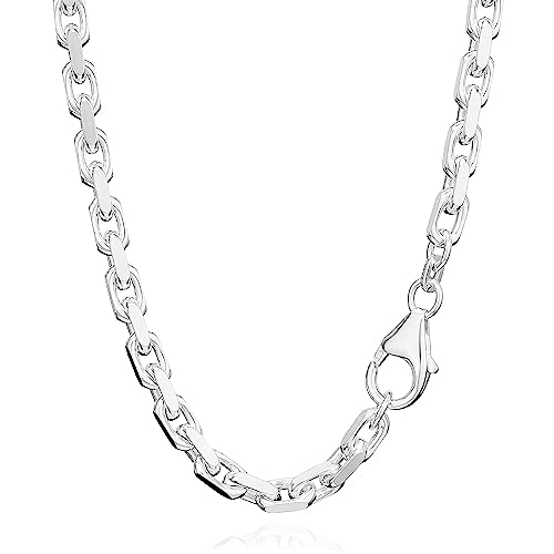 NKlaus 55cm Ankerkette 925 Silber elegante Halskette Breite: 4,5mm Collier 45g schwer 5881 von NKlaus