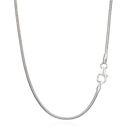 NKlaus 55cm Schlangenkette 925 Silber elegante Halskette filigrante Breite 1,2mm Collier 3,9g schwer 8757 von NKlaus