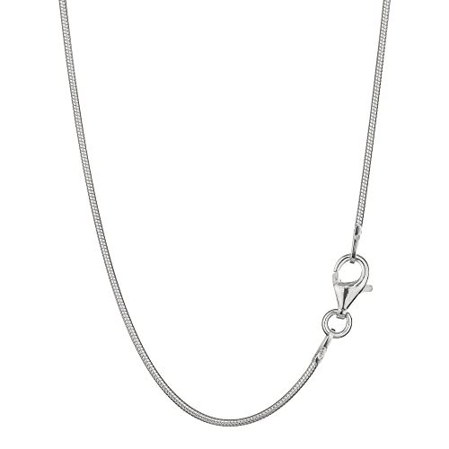 NKlaus 55cm Schlangenkette 925 Silber elegante Halskette filigrante Breite 1,0mm Collier 4,7g schwer 8420 von NKlaus