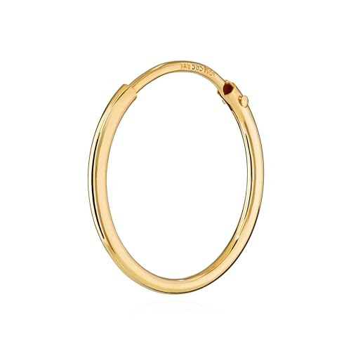 NKlaus 585 echt GOLD EINZEL HERREN Creole Ohrring Ohrschmuck Ohrhänger 17,5 mm 1754 von NKlaus