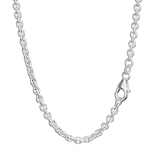 NKlaus 60cm Ankerkette 925 Silber elegante Halskette Breite: 3,2mm Collier 14,6g schwer 3531 von NKlaus
