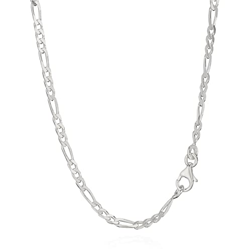 NKlaus 60cm Figarokette 925 Silber elegante Halskette Breite: 2,5mm Collier 8,2g schwer 5235 von NKlaus