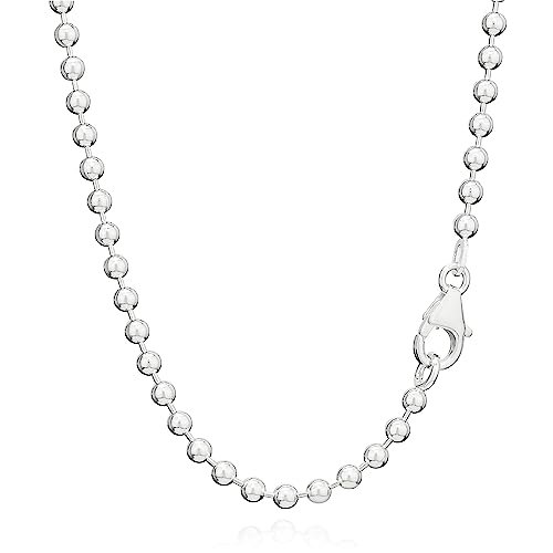 NKlaus 60cm Kugelkette 925 Silber elegante Halskette Breite: 3,0mm Collier 13,3g schwer 2500 von NKlaus