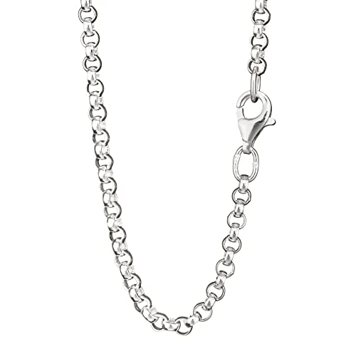 NKlaus 80cm Erbskette 925 Silber elegante Halskette Breite: 3,1mm Collier 10,54g schwer 5479 von NKlaus