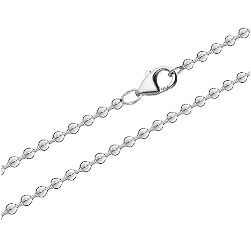 NKlaus 80cm Kugelkette 925 Silber elegante Halskette Breite: 3,0mm Collier 19,6g schwer 4263 von NKlaus