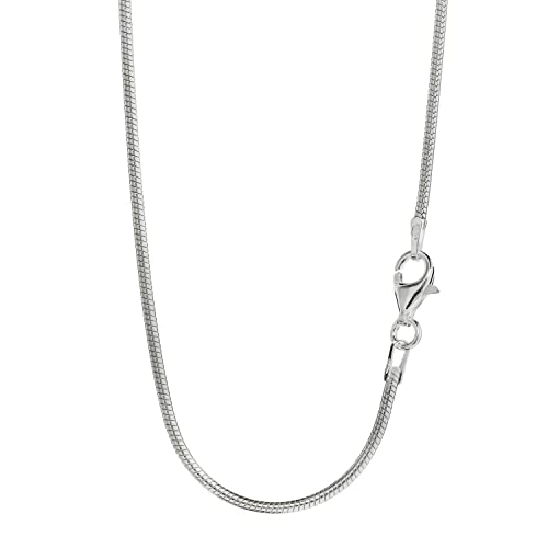 NKlaus 80cm Schlangenkette 925 Silber elegante Halskette Breite: 1,7mm Collier 13g schwer 4096 von NKlaus
