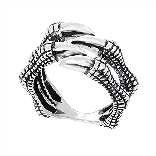 NKlaus 925 Sterling Silber Herrenring Ringgröße 58 18,5mm Drachenklaue Drachenkralle 8039 von NKlaus