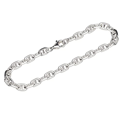 NKlaus Armband 925 Silber diamantiert 19cm Steg Anker Kette Herren design Armbandkette 12430 von NKlaus