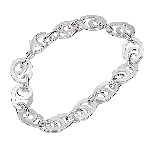 NKlaus Armband 925 Sterling Silber 19cm Designer Kette Damen Glieder Anker Armkette Neu 12871 von NKlaus