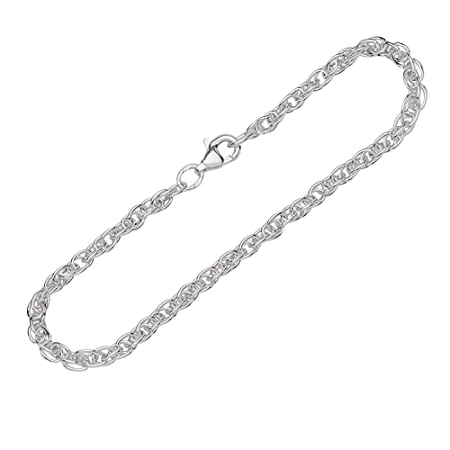 NKlaus Armband 925 Sterling Silber 19cm Doppelanker Kette Herren Anker Armbandkette Neu 12580 von NKlaus