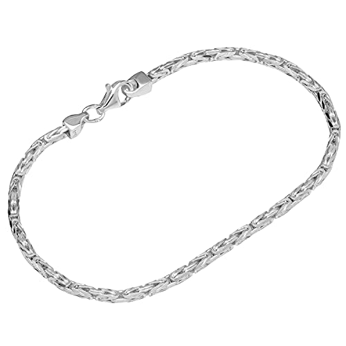 NKlaus Armband 925 Sterling Silber 19cm Königskette 8 fach diamantiert Herren Armkette 12601 von NKlaus