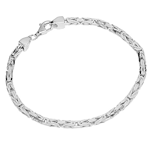 NKlaus Armband 925 Sterling Silber 19cm Königskette 8 fach diamantiert Herren Armkette 12658 von NKlaus