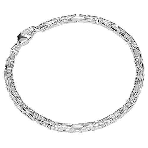 NKlaus Armband 925 Sterling Silber 19cm Königskette oval gedrückt Unisex Armbandkette 12391 von NKlaus