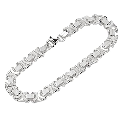 NKlaus Armband 925 Sterling Silber 22,5cm Etruskerkette diamantiert Herren Armkette Neu 12771 von NKlaus