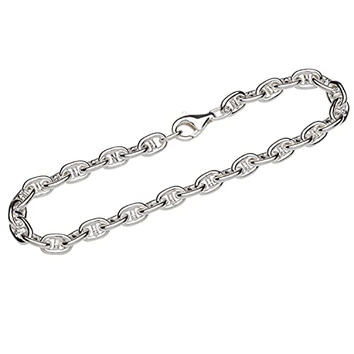 NKlaus Armband 925 Sterling Silber 22cm Steg Anker Kette Herren designer Armbandkette 12156 von NKlaus