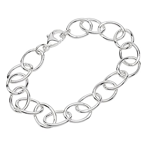 NKlaus Armband 925 Sterling Silber 23cm Ankerkette rund Herren designer Armbandkette 12228 von NKlaus