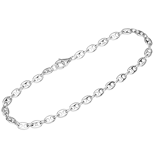 NKlaus Armband 925 Sterling Silber 23cm Kaffeebohnen Kette Herren design Armbandkette 12406 von NKlaus