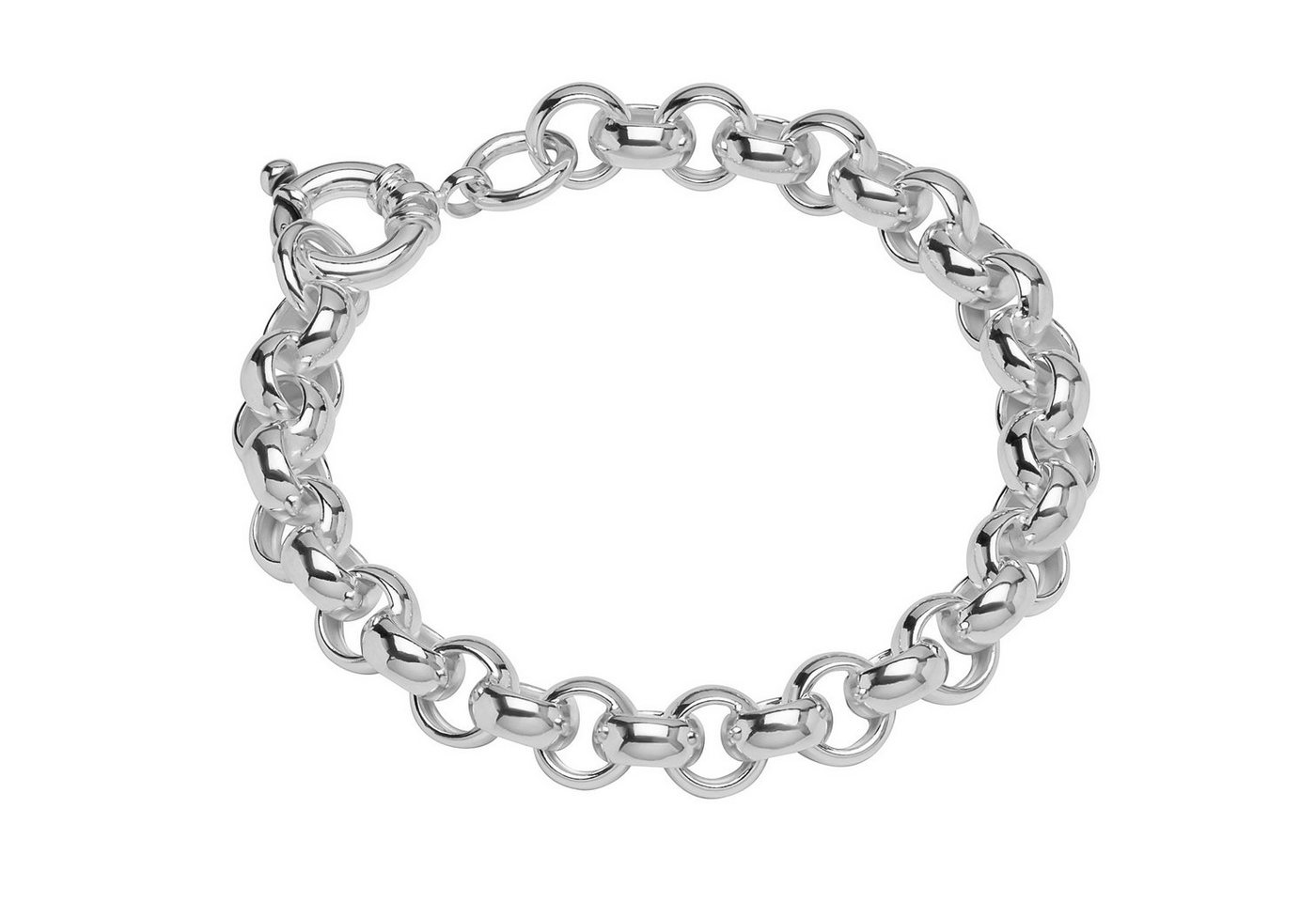 NKlaus Armband Armband 925 Sterling Silber 19cm Erbskette hohl ru (1 Stück), Designer Armbandkette von NKlaus
