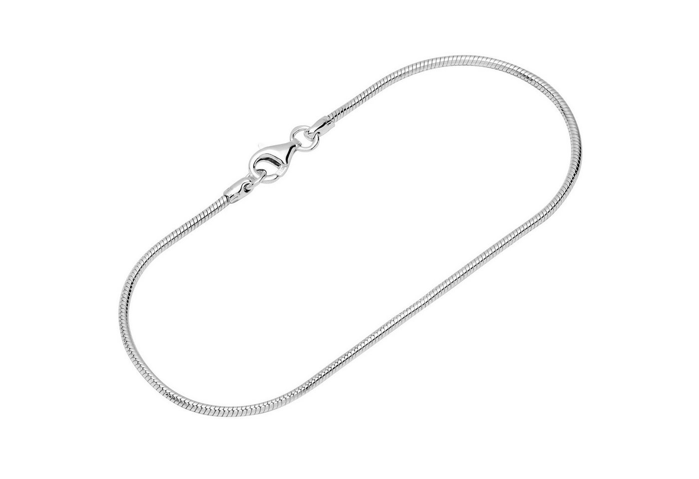 NKlaus Armband 925 Silber 19cm Schlangenkette rund Damen 12198 (1 Stück), Designer Armbandkette von NKlaus