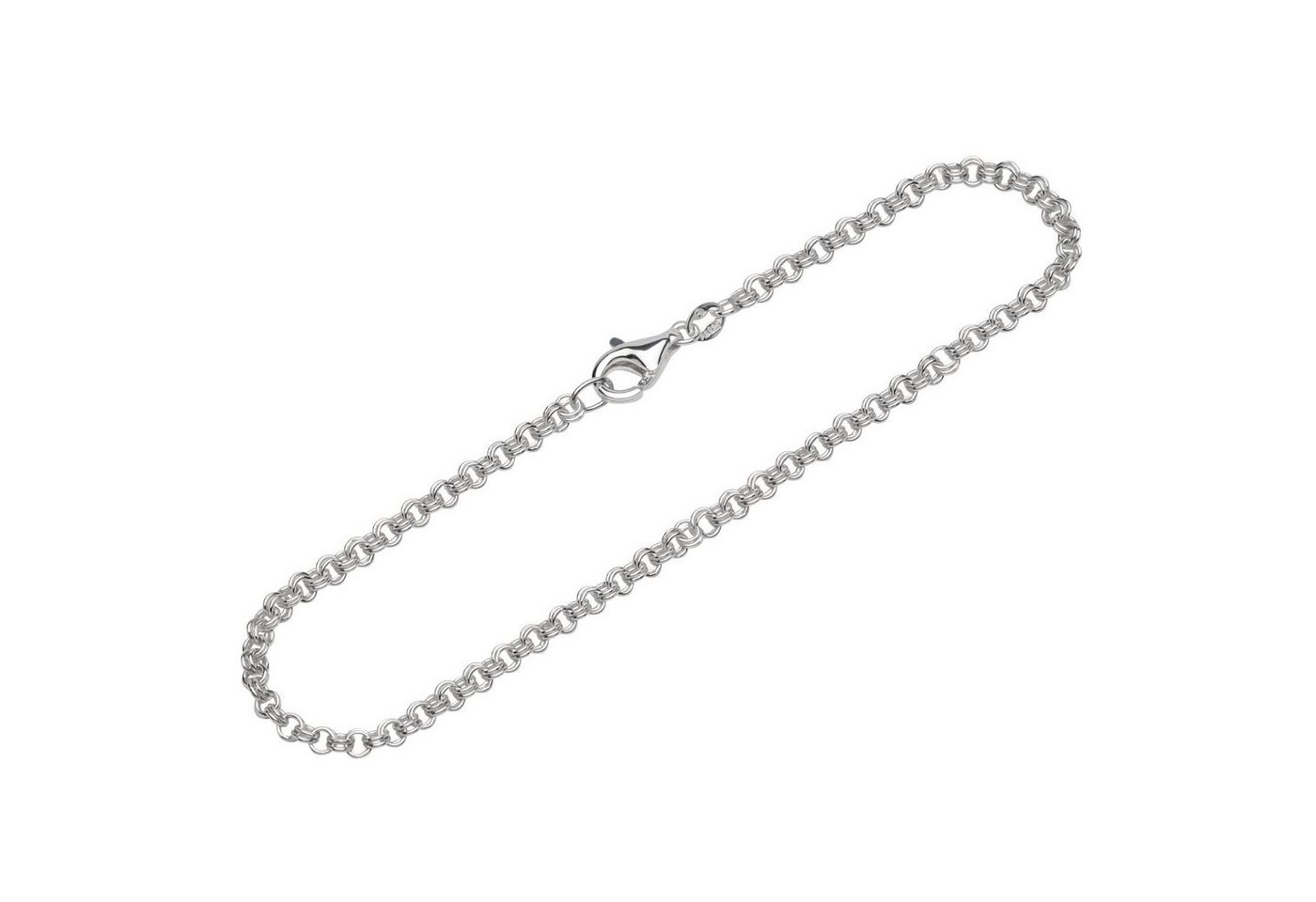 NKlaus Armband 925 Silber 19cm Zwillingsankerkette Damen 12543 (1 Stück), Designer Armbandkette von NKlaus