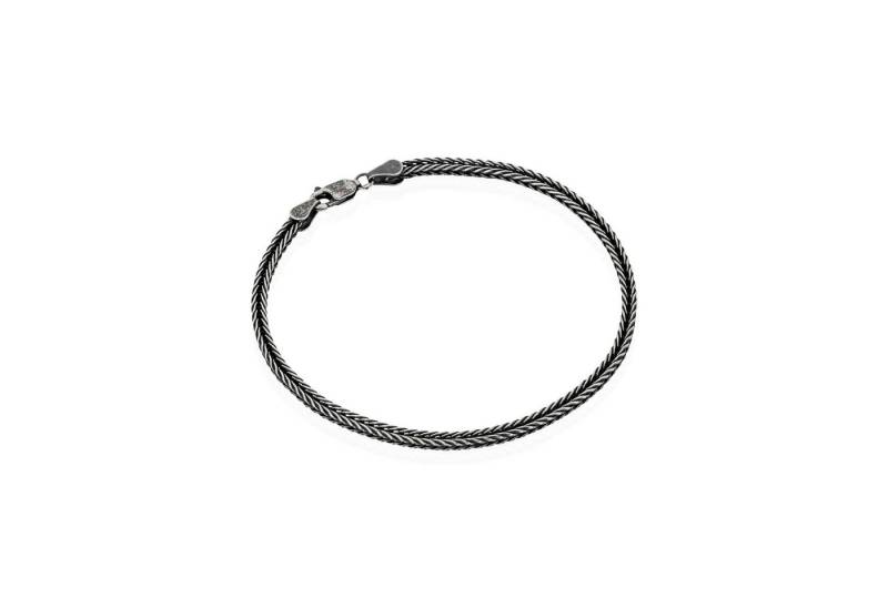 NKlaus Armkette 19cm Fantasie Herrenarmband 925 Silber geschwärzt – Breite 25mm, flach (1 Stück), Made in Germany von NKlaus