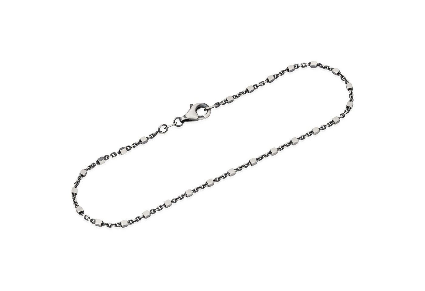 NKlaus Armkette 19cm Fantasiekette 925 Sterling Silber oxidiert Damen Armband 1,5mm br (1 Stück), Made in Germany von NKlaus